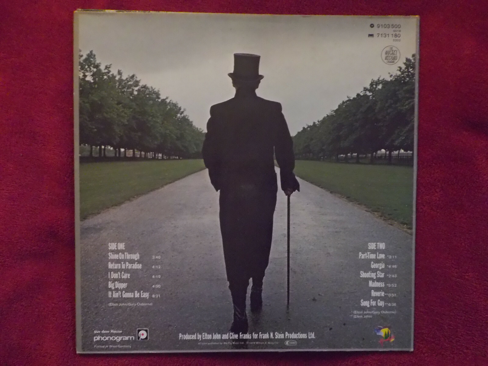 Elton John – A Single Man | LP, Rocket Record Company, 1978, Bild 3