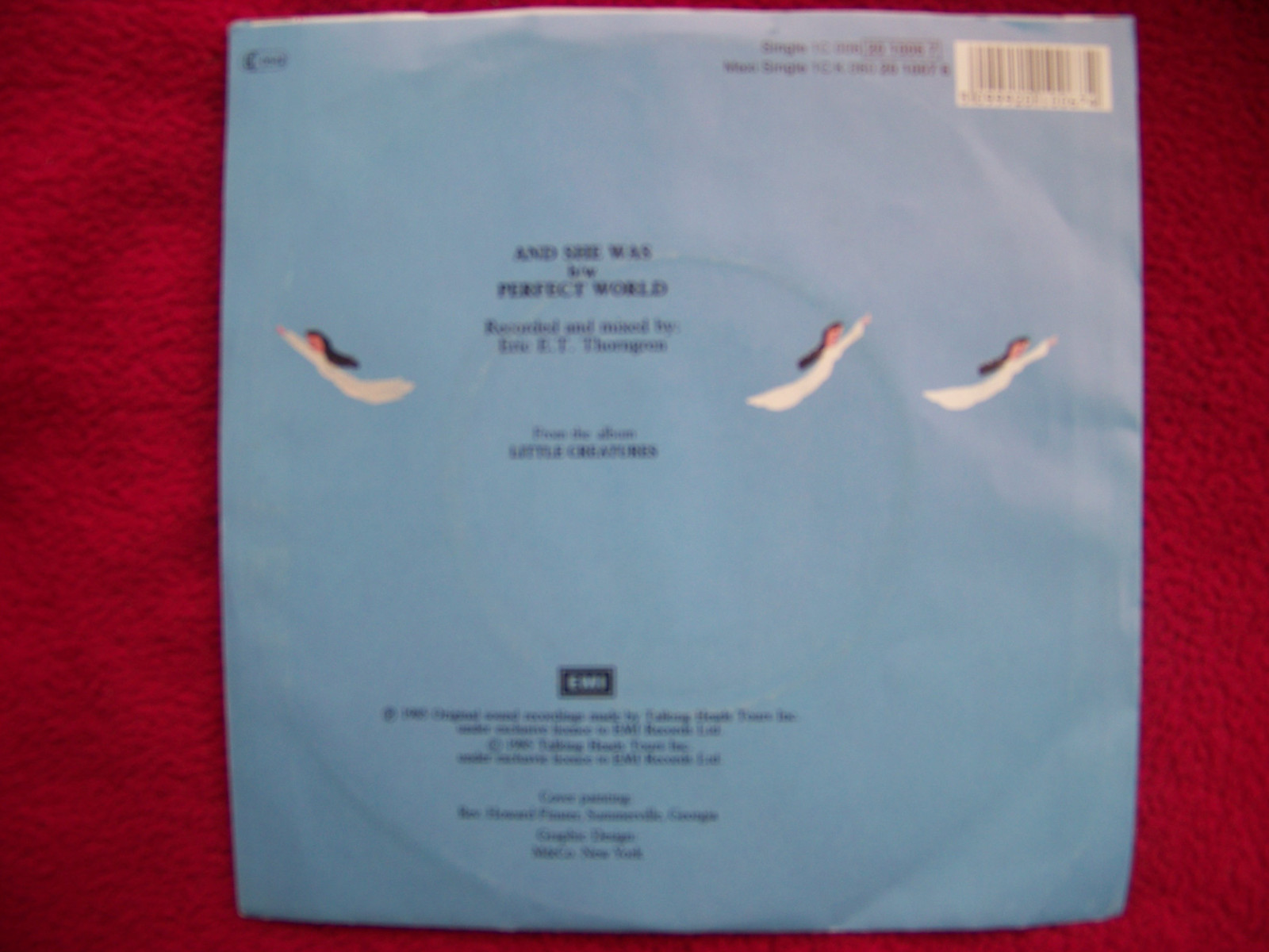 Talking Heads – And she was / Perfect world (Single, 1985), Bild 2