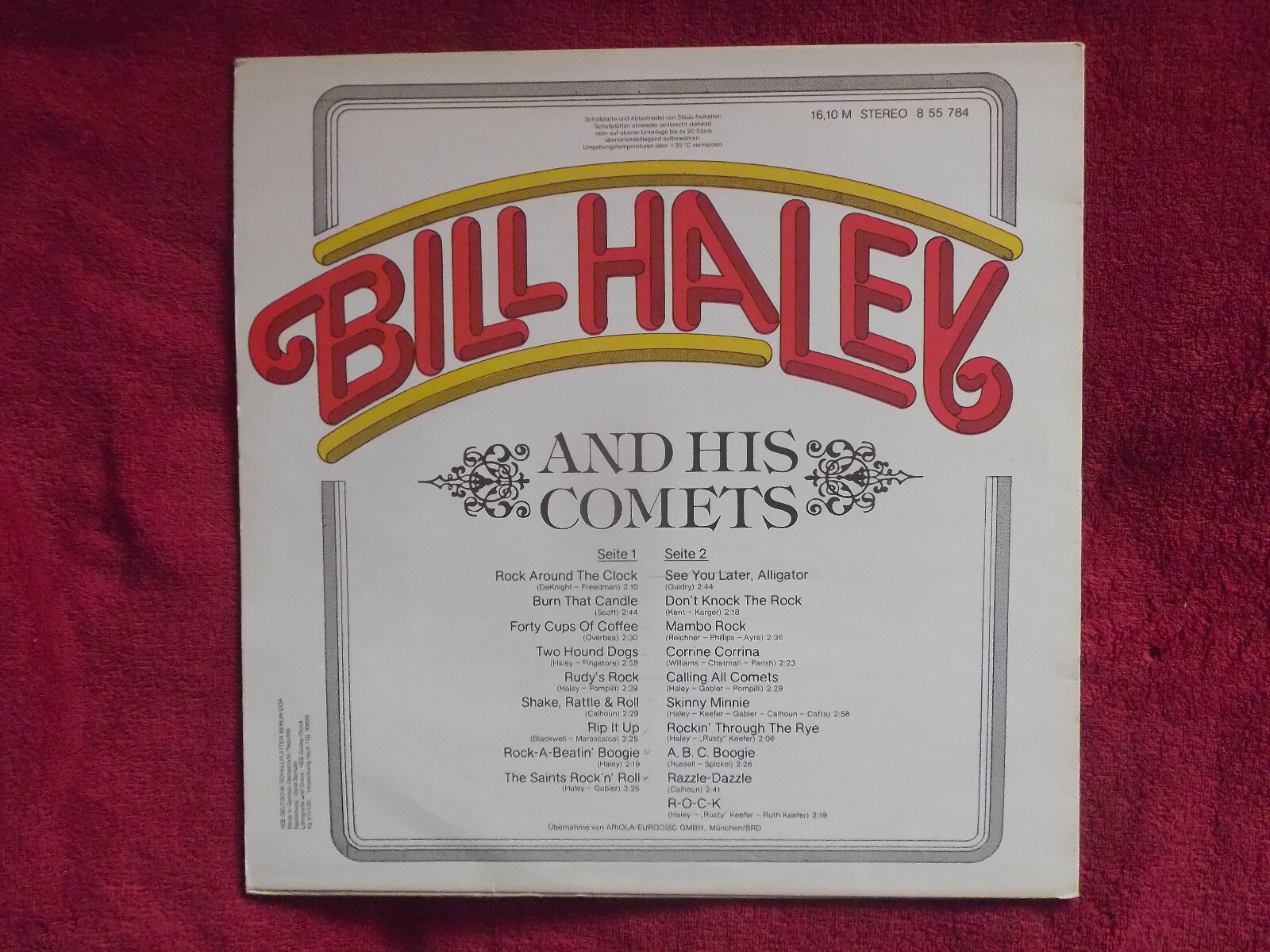 Bill Haley and his Comets – Bill Haley and His Comets (LP, Amiga, 1981), Bild 2