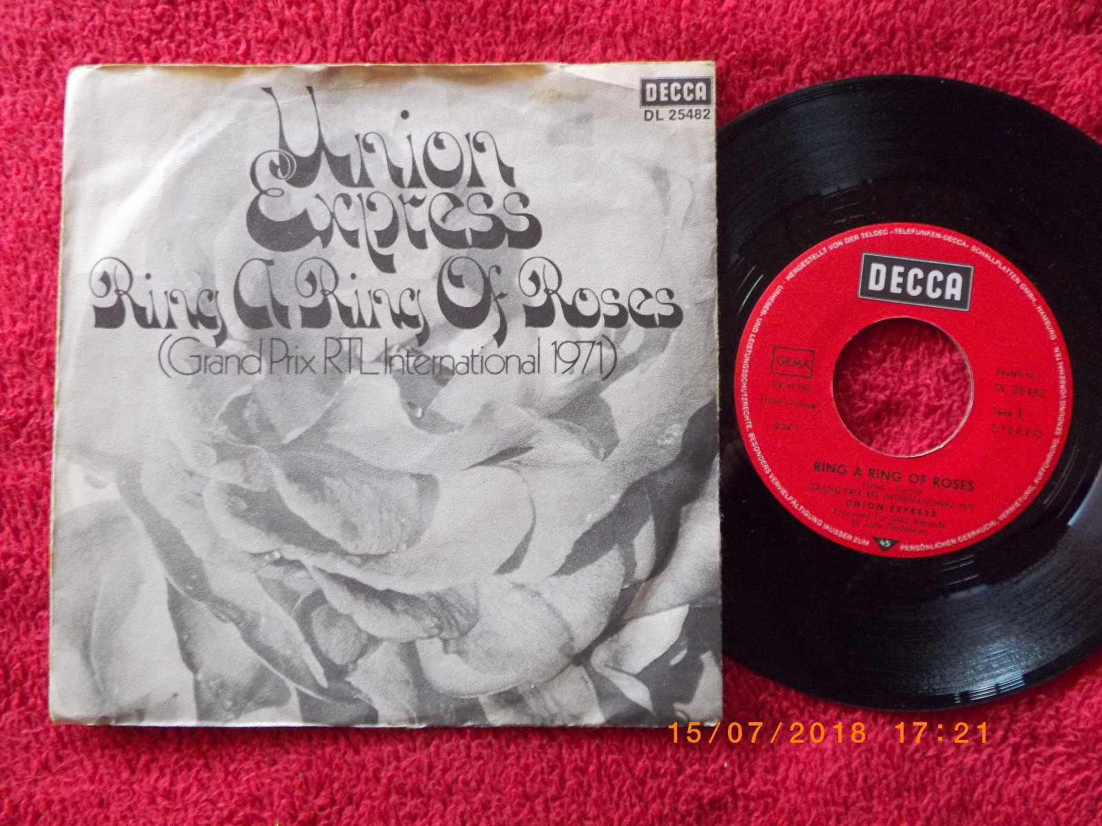 Union Express – Ring a ring of roses / Emily knows (Decca, DL 25482)