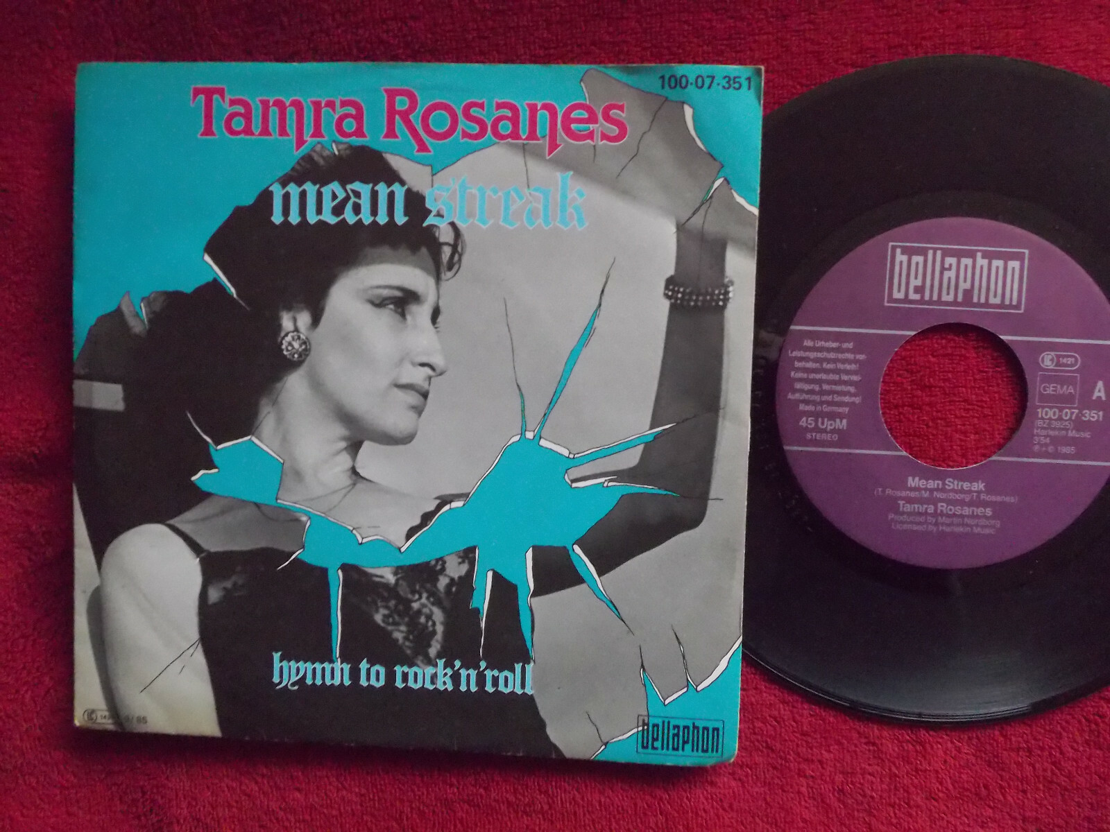 Tamra Rosanes – Mean Streak / Hymn to Rock´n´Roll | Bellaphon, Single
