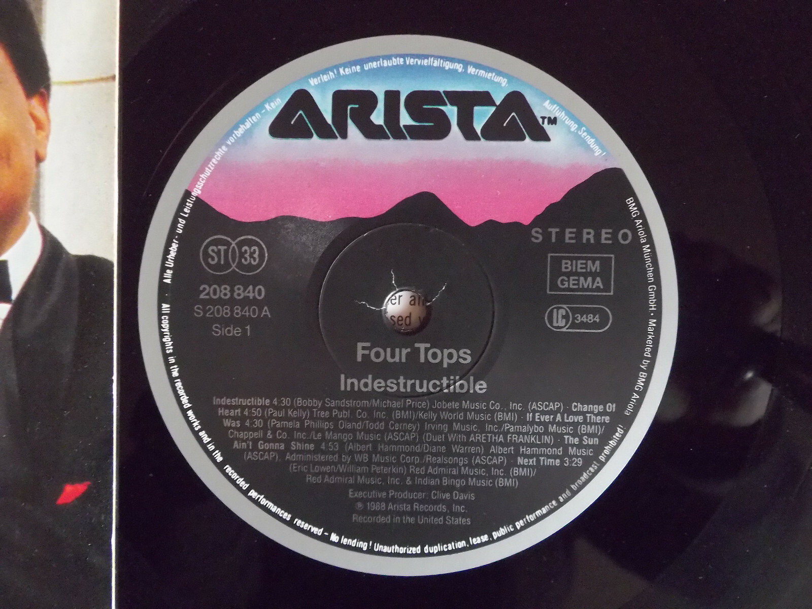 Four Tops – Indestructible (Arista LP, 1988), Bild 2