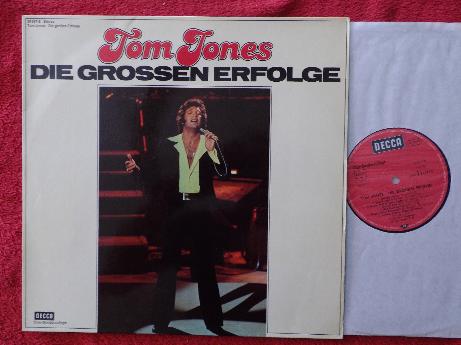 Tom Jones – Die grossen Erfolge | Decca Club-Sonderauflage, LP