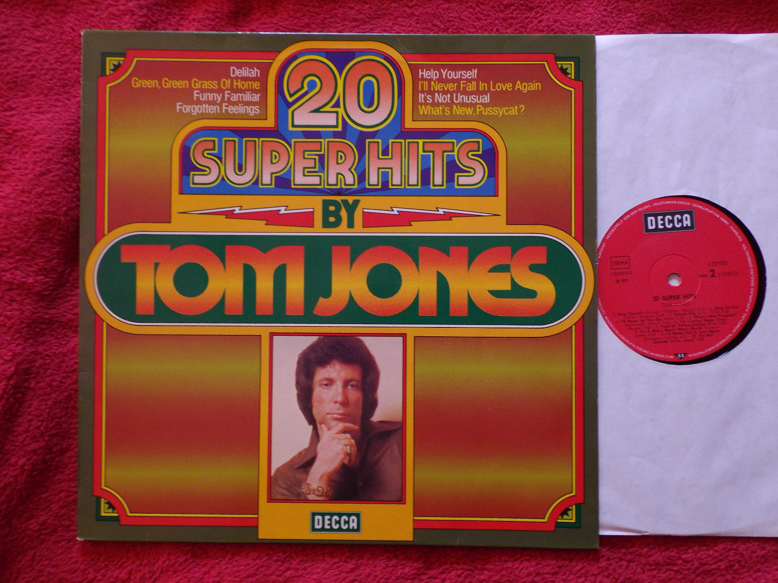Tom Jones – 20 Super Hits | Decca Records, LP, 1976