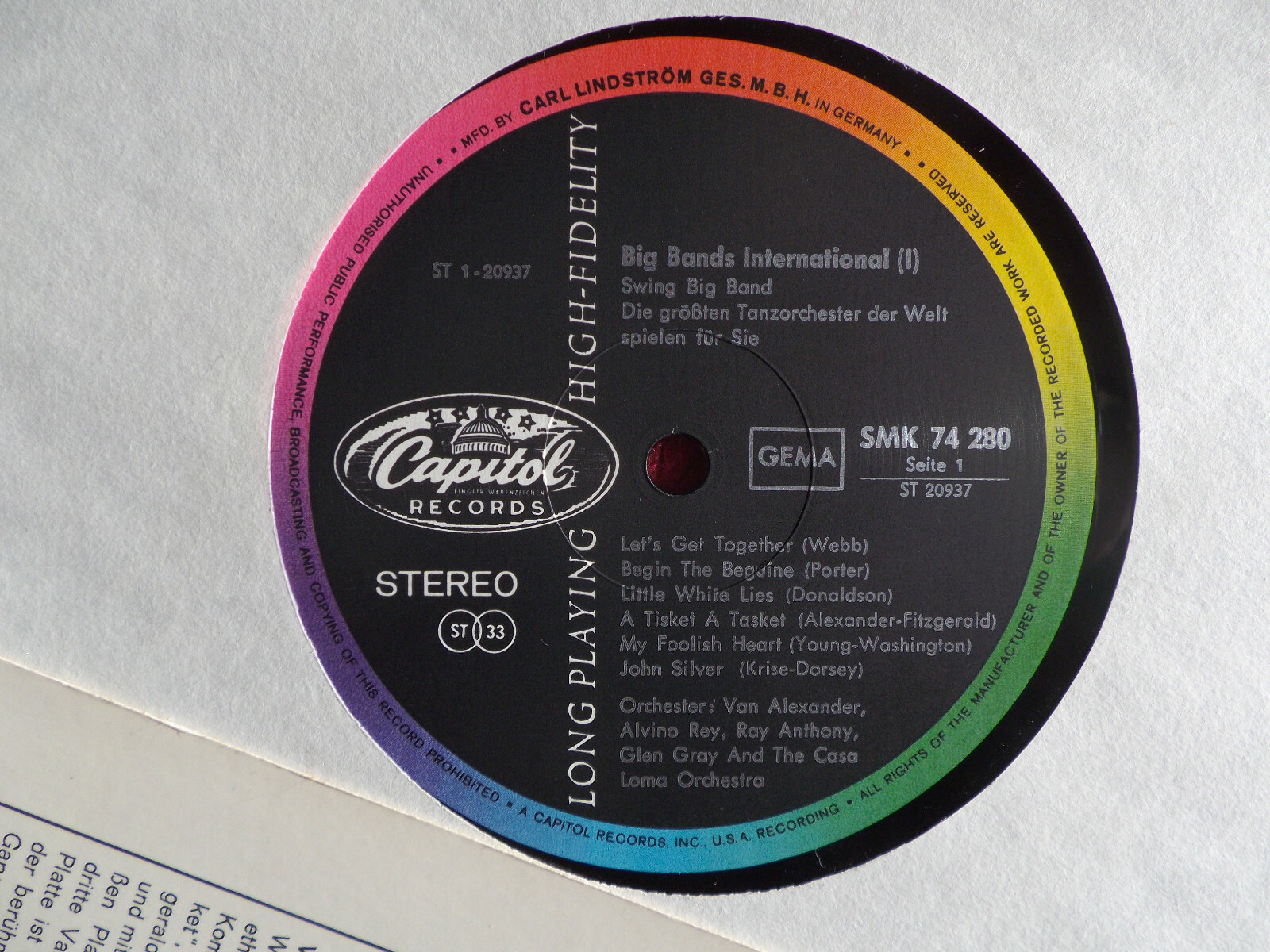 V.A. – Big Band International 1: Swing Big Band | Capitol Records, LP, Bild 2