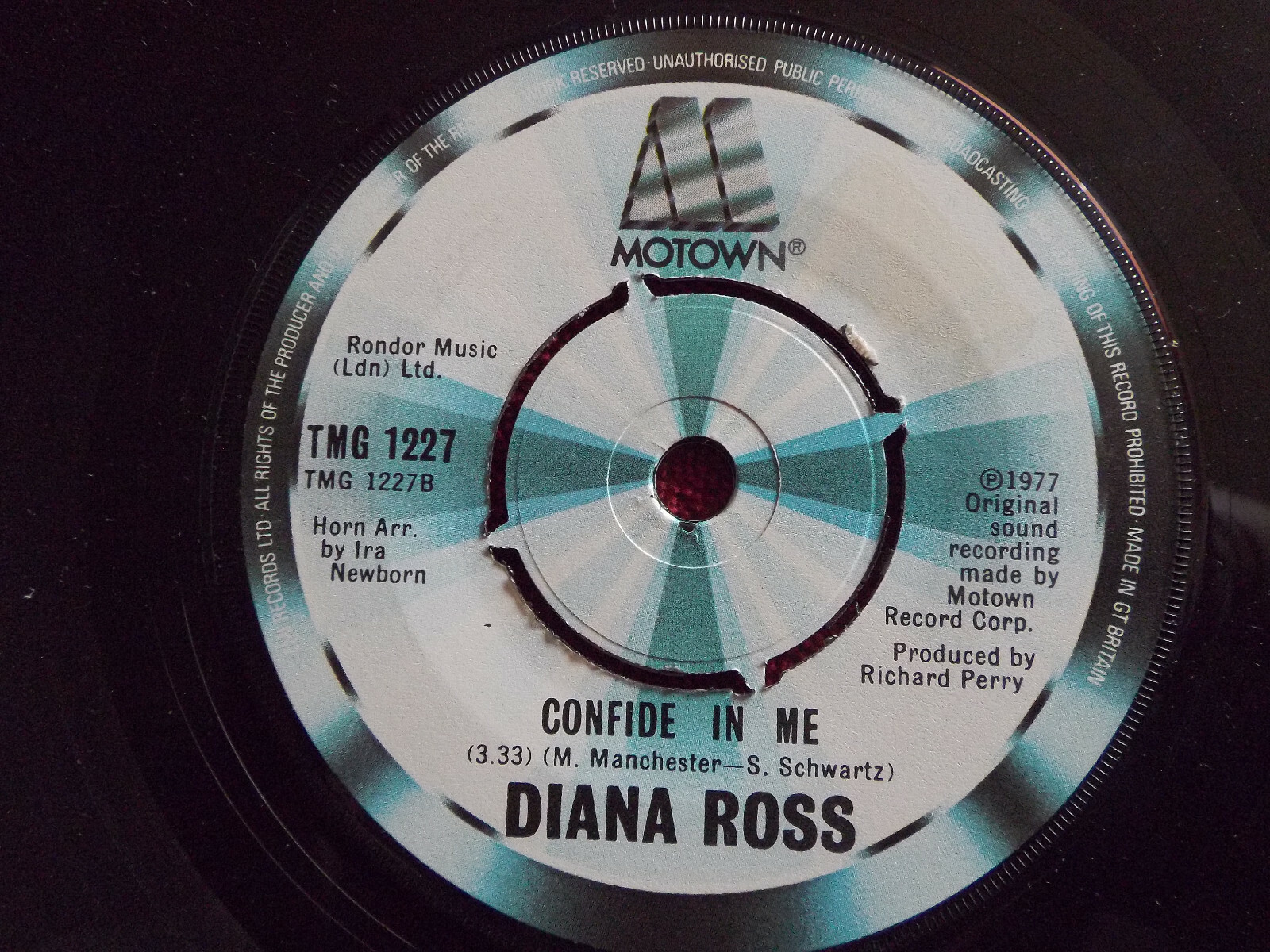 Diana Ross – One more chance / Confide in me | Motown 7″, Bild 2