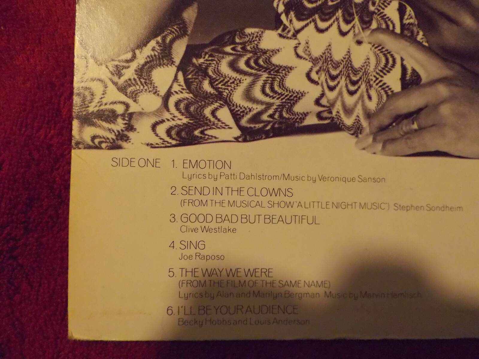 Shirley Bassey – Good, bad but beautiful (LP, 1975), Bild 3