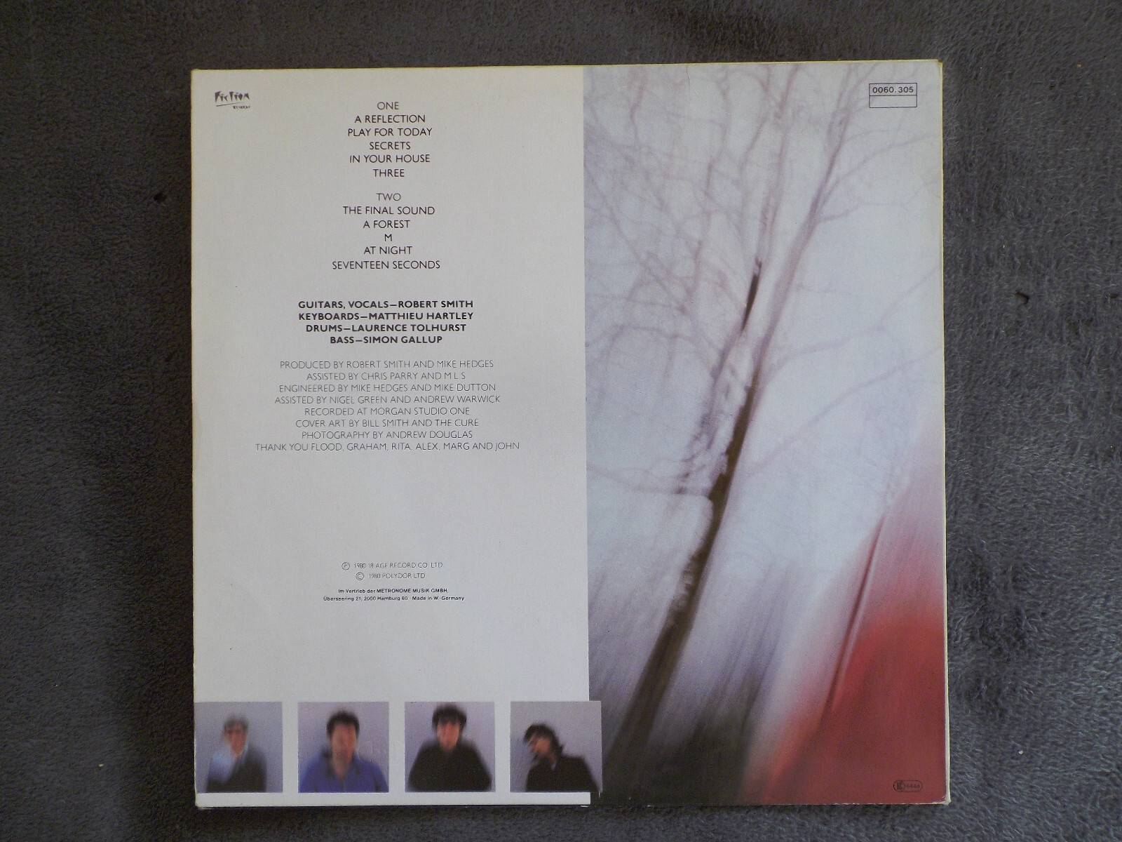 The Cure – Seventeen seconds | Fiction Records, LP, Deutschland, 1980, Bild 2