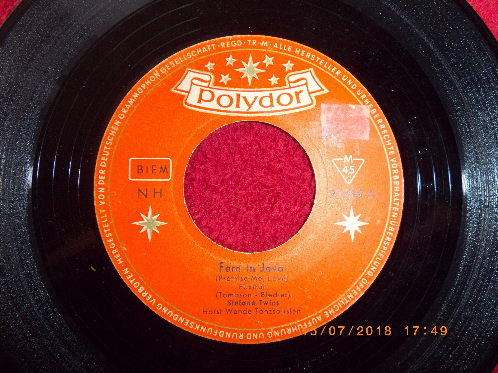 Stefano Twins – Fern in Java / Crazy baby (Polydor 23 889, 7″-Single)