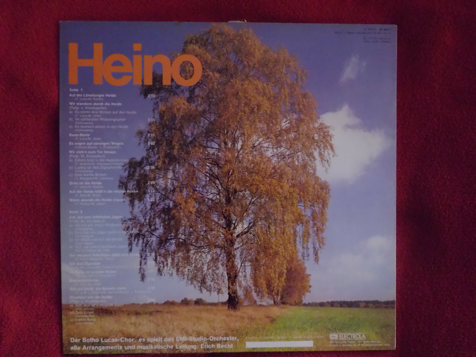 Heino – Wenn abends die Heide träumt | LP, EMI, 1975, Bild 2