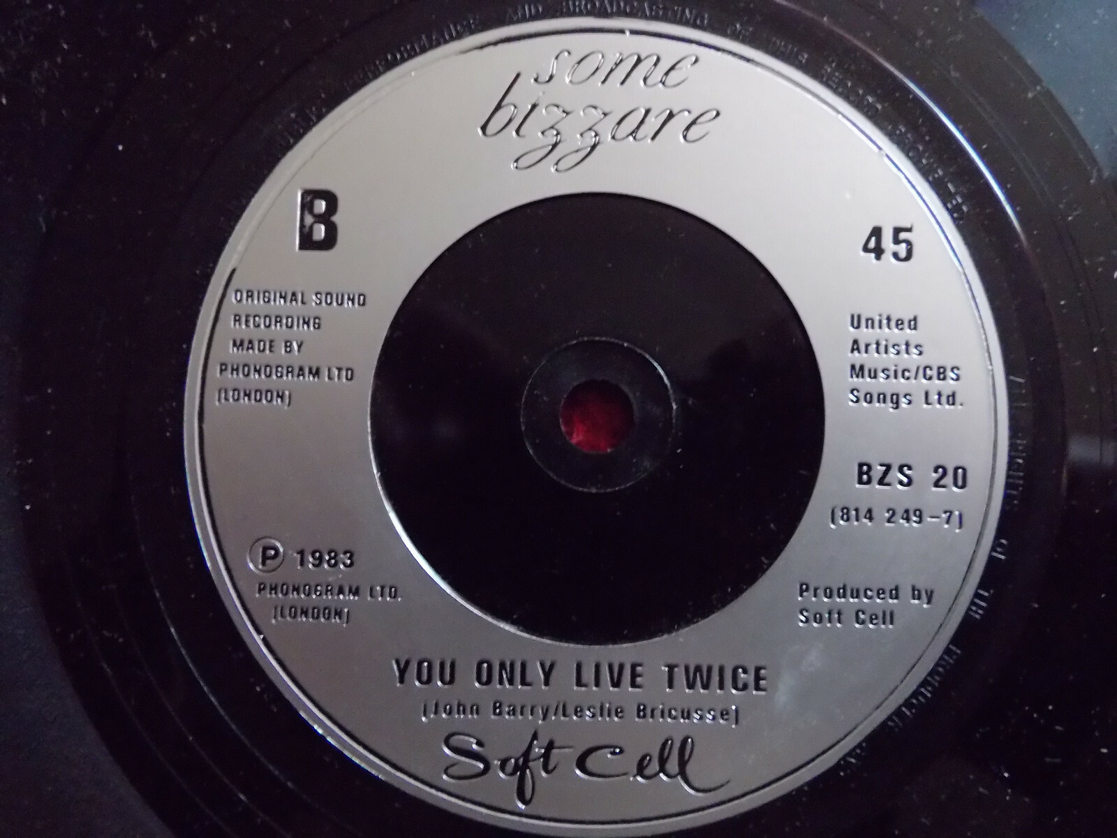 Soft Cell – Soul inside / You only live twice (7-Inch-Single, 1983), Bild 2