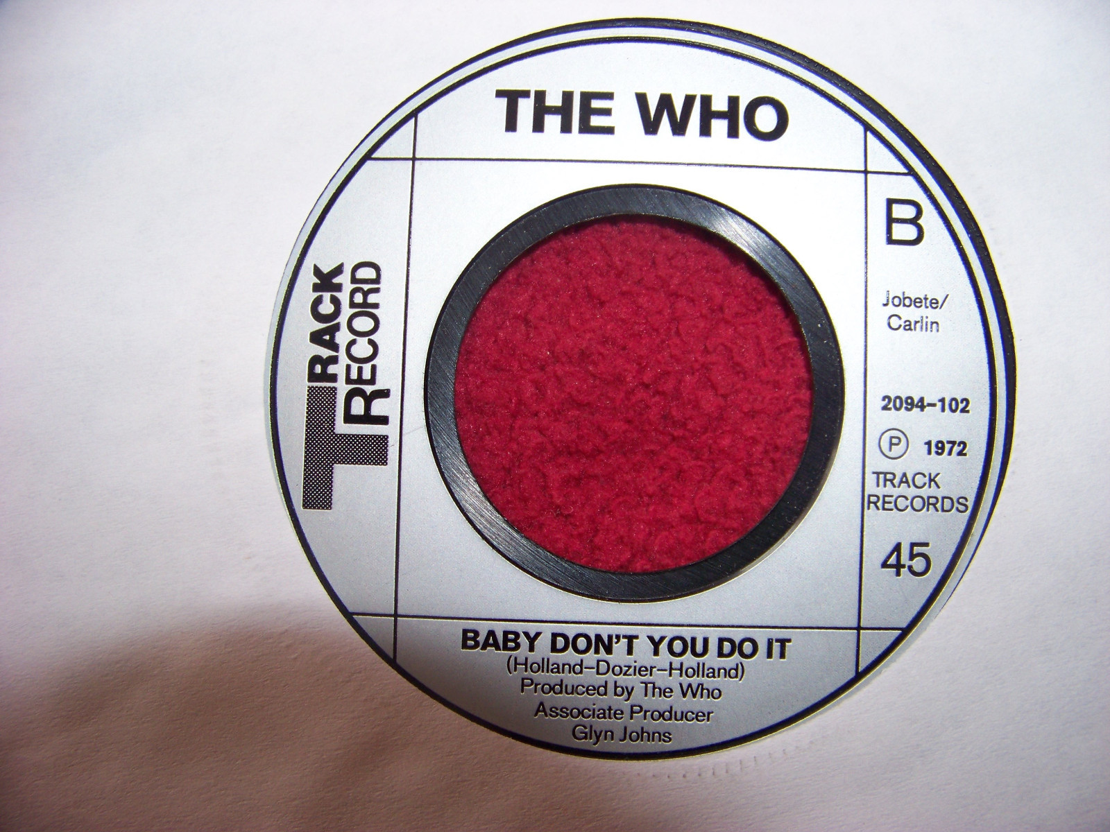 The Who – Join Together / Baby Don’t You Do It (45 U/min, 7″-Single, 1972), Bild 2