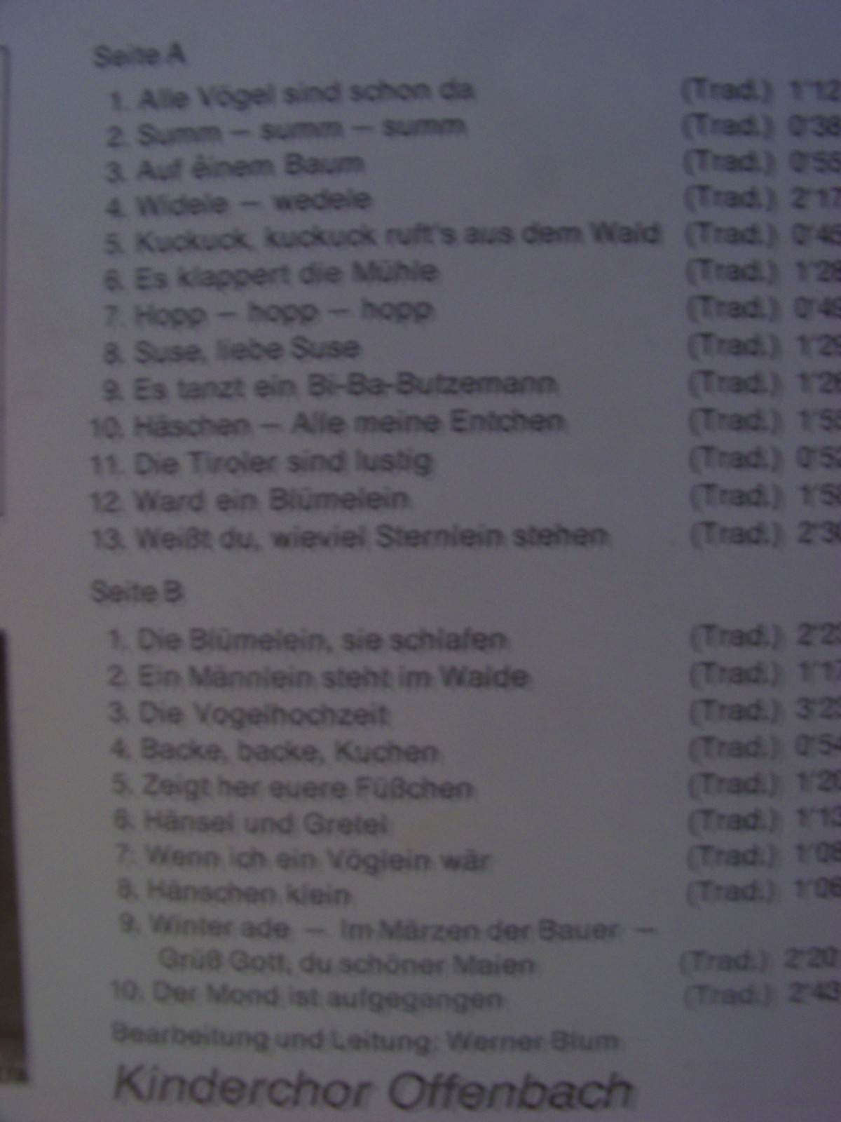 Kinderchor Offenbach – Kinderparty - Die schönsten Kinderlieder (LP), Bild 3