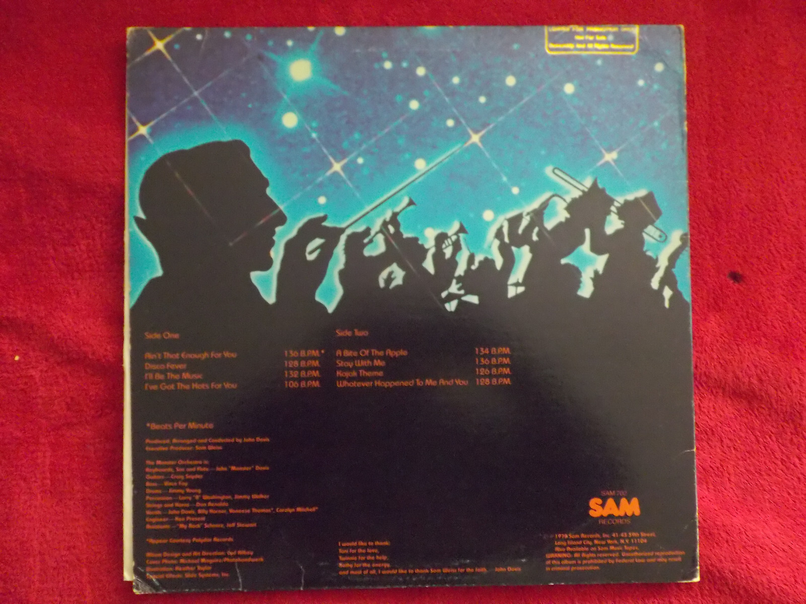 John Davis & the Monster Orchestra – Ain´t that enough for you (US Promo-LP, 1978), Bild 2