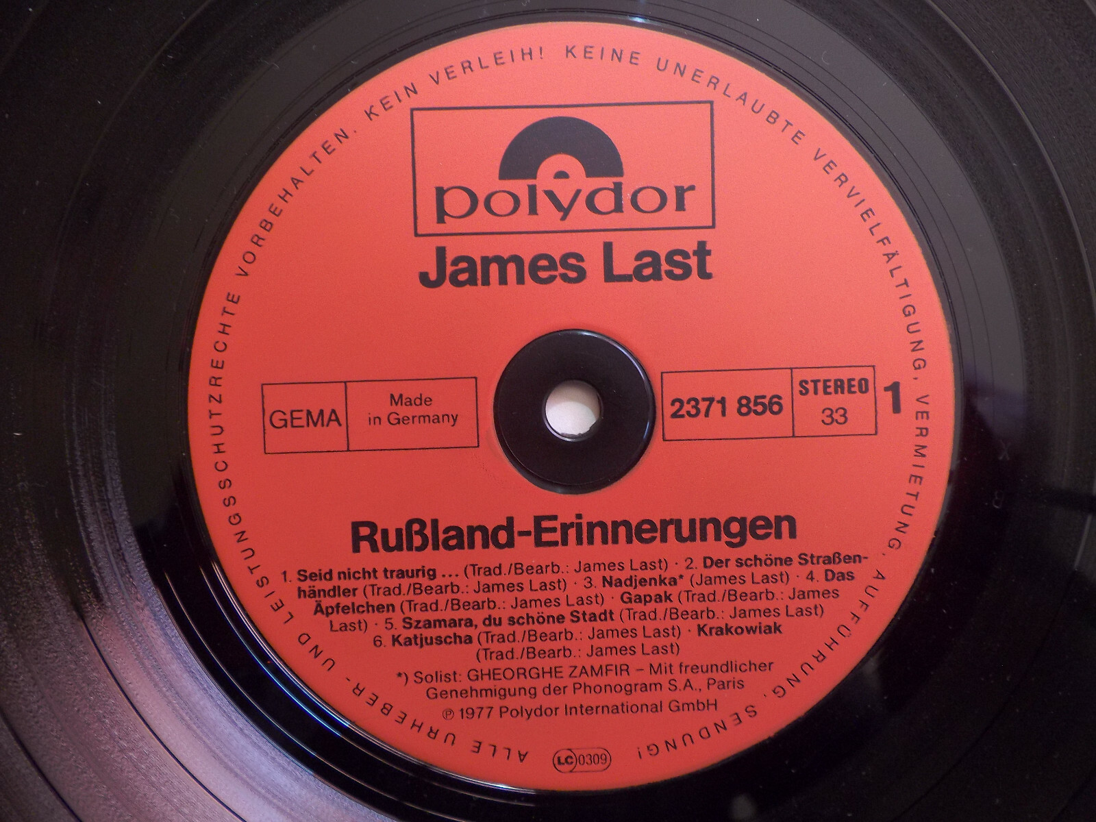 James Last – Russland Erinnerungen (Polydor Records, 2371 856), Bild 2