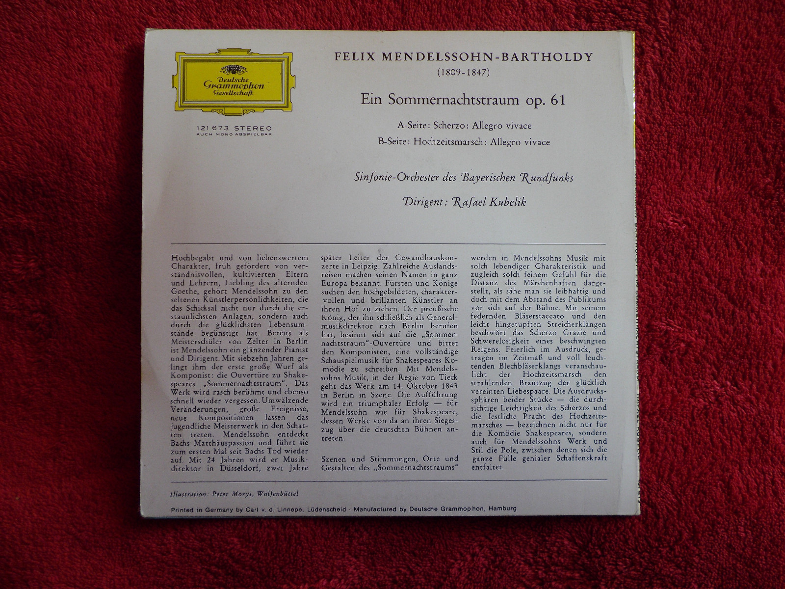 Sinfonie-Orch. des Bayrischen Rundfunks – Scherzo / Hochzeitsmarsch (Single, 45 U/min), Bild 2