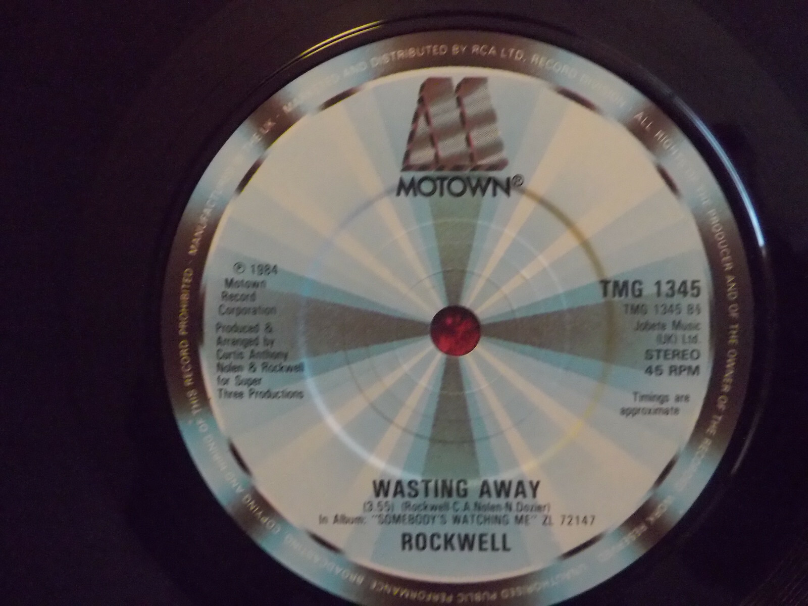 Rockwell – Taxman / Wasting away | Motown, UK 1984, Single, Bild 2