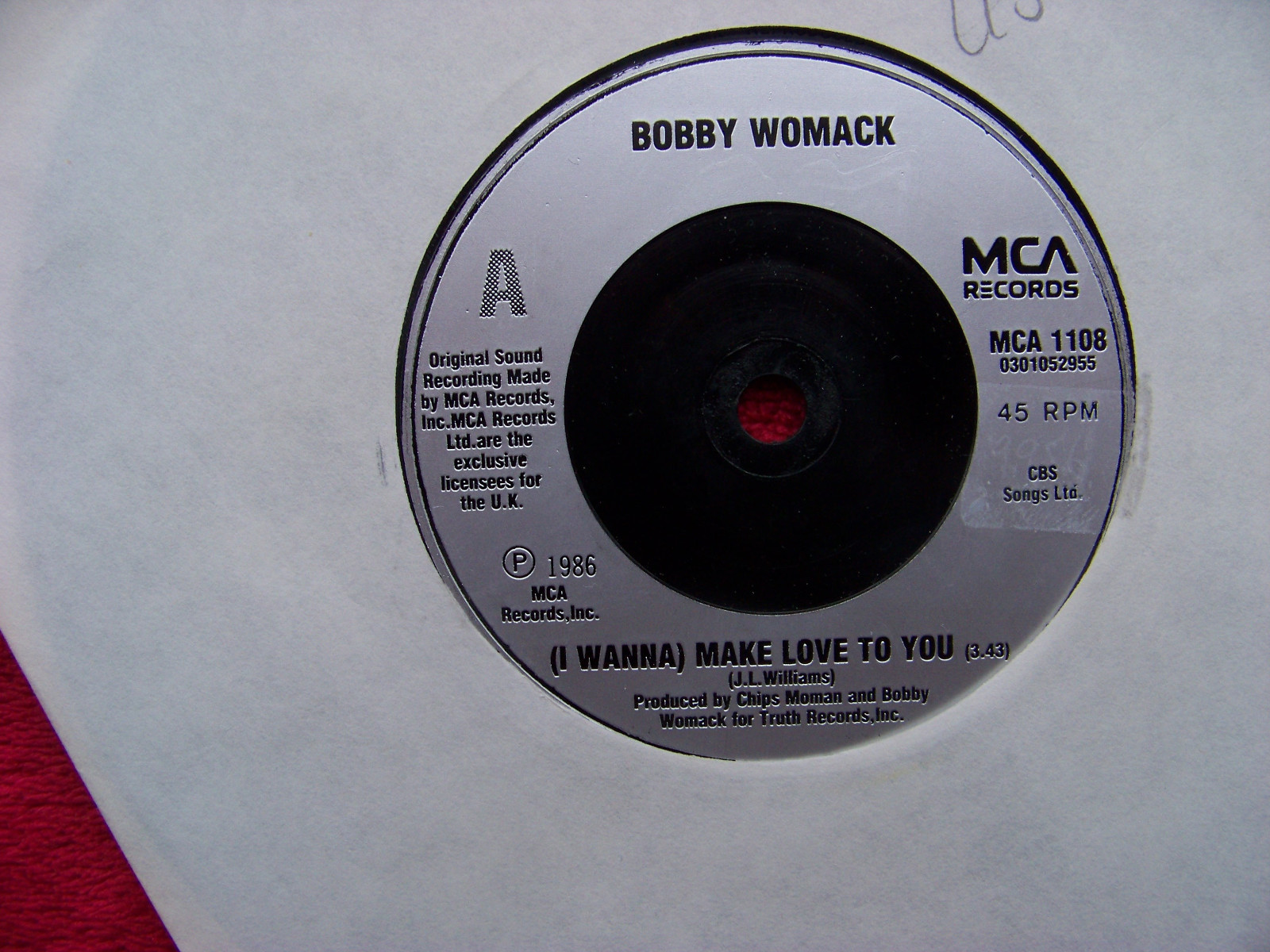 Bobby Womack – (I wanna) Make love to you / Whatever happened to the times? (MCA 1108, UK, 1986)