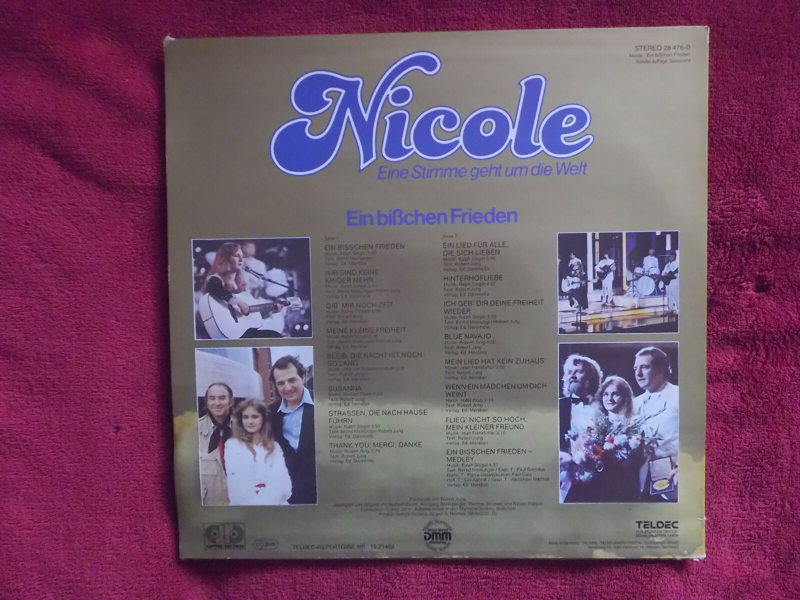Nicole – Ein bißchen Frieden (Jupiter Records / Sonocord, LP), Bild 2
