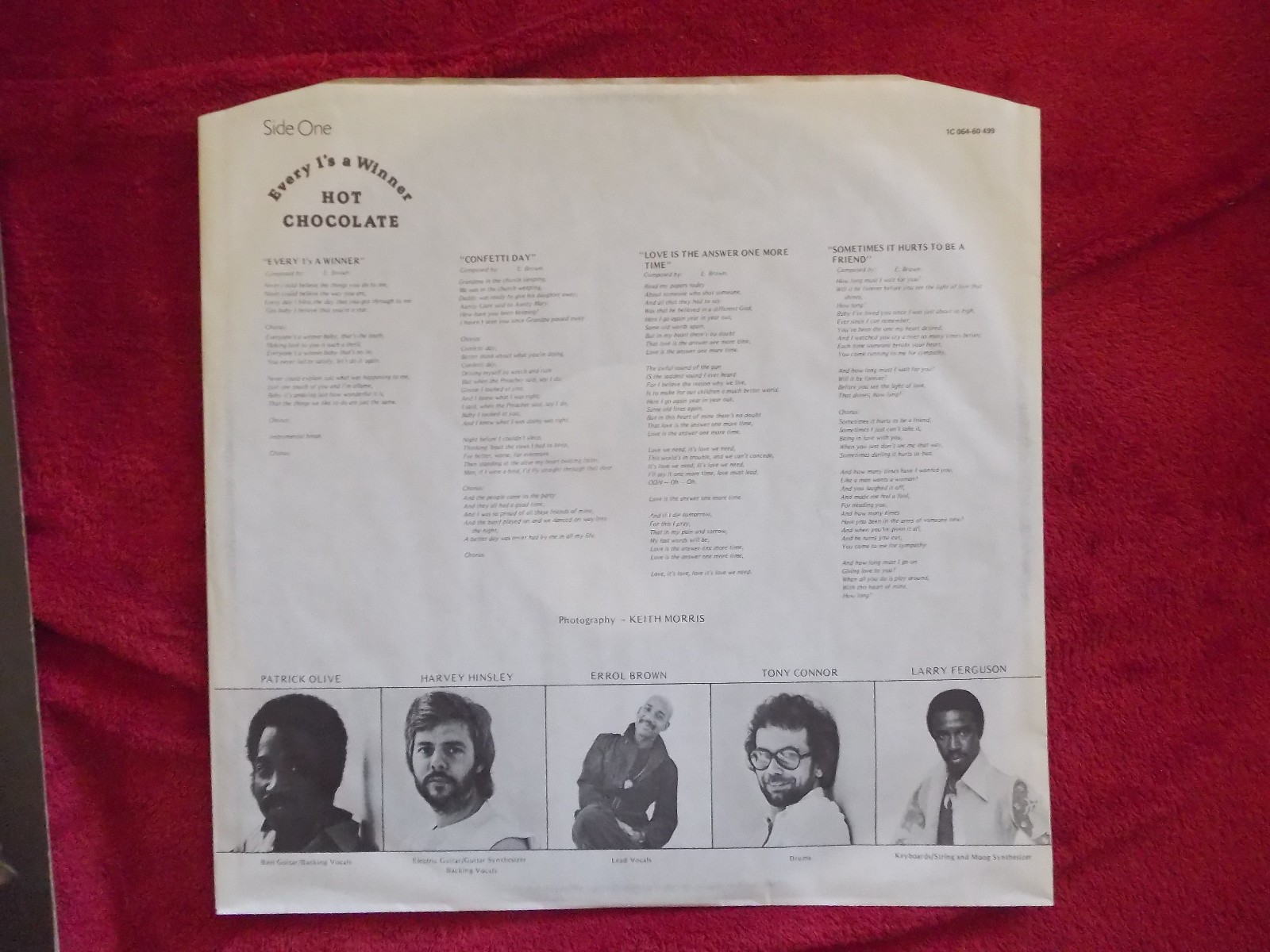 Hot Chocolate – Every I´s a winner (LP, RAK Records, 1978), Bild 2