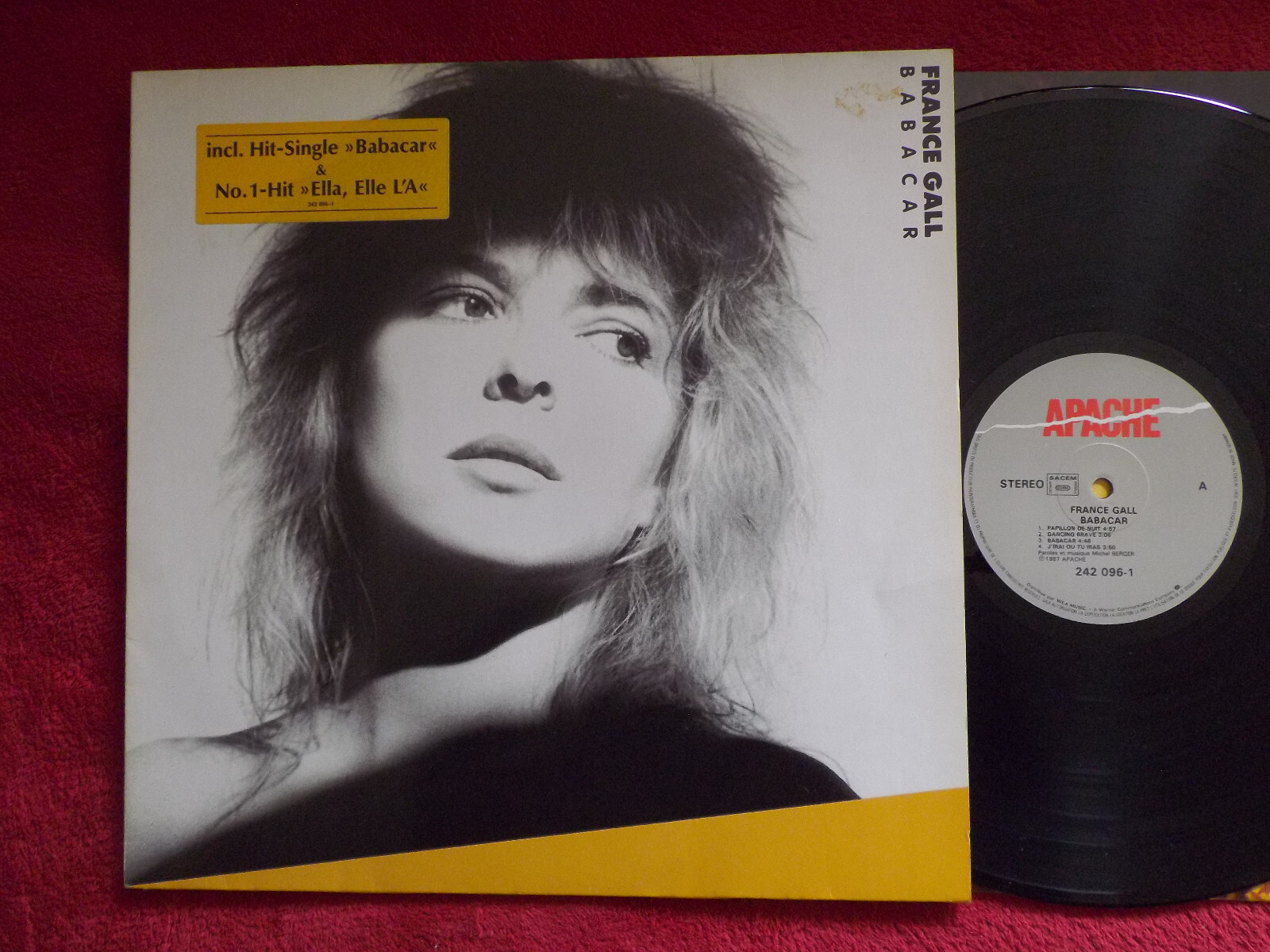 France Gall – Babacar | Apache Records LP, Deutschland 1987