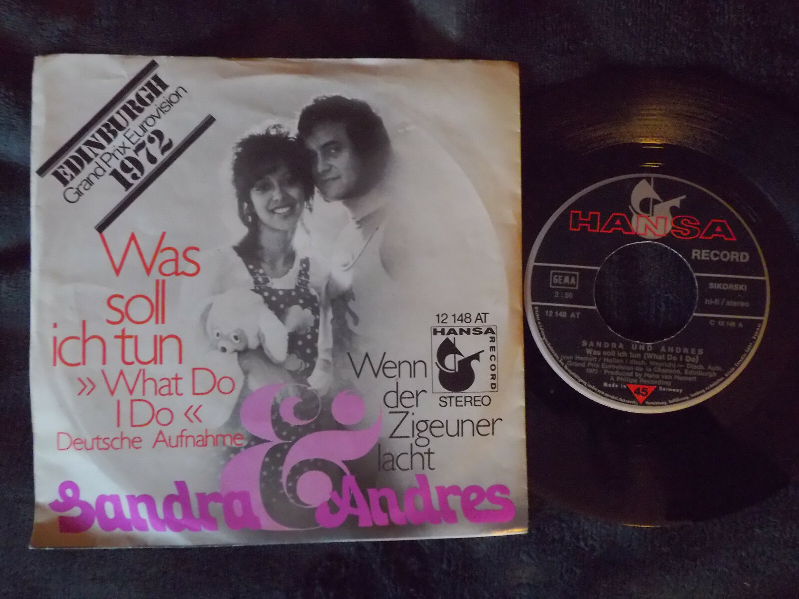Sandra & Andres – Was soll ich tun / Wenn der Zigeuner lacht (Hansa Records, 12 148, 1972)