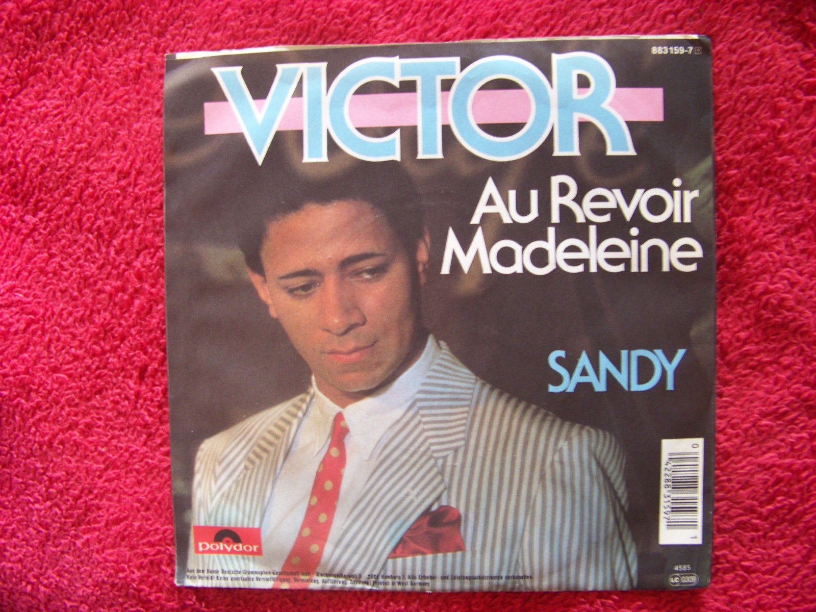 Victor – Au revoir Madeleine / Sandy | Polydor 45er Single, 1987, Bild 2