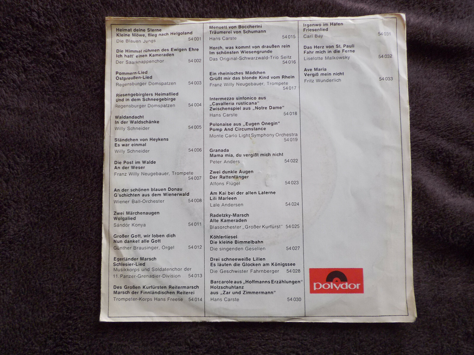 Willy Schneider – Leb jeden Tag / Man müßte nochmal 20 sein | Polydor 45er, Bild 2