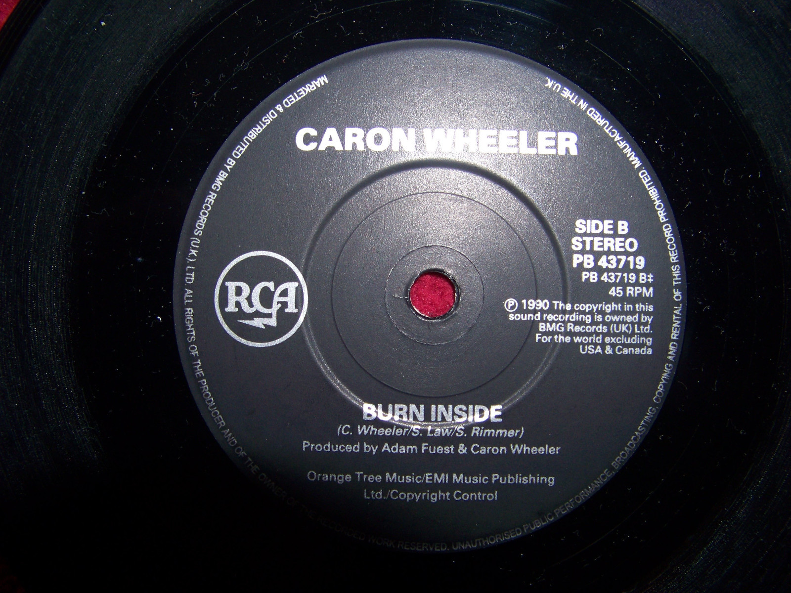 Caron Wheeler – UK Blak / Burn inside (RCA Records, PB 43719), Bild 2