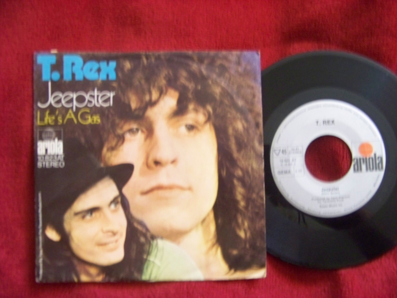 T. Rex – Jeepster / Life´s gas (deutsche Ariola 7-Inch-Single)