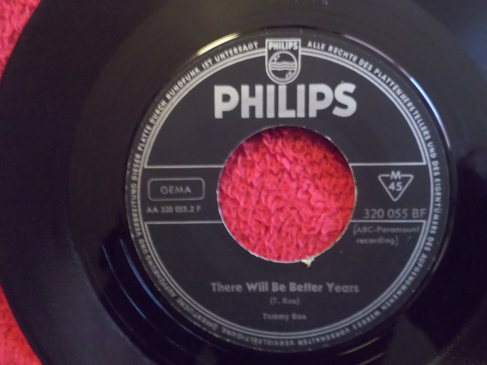 Tommy Roe – Come on / There will be better years – Philips Records 320 055 BF, Bild 2