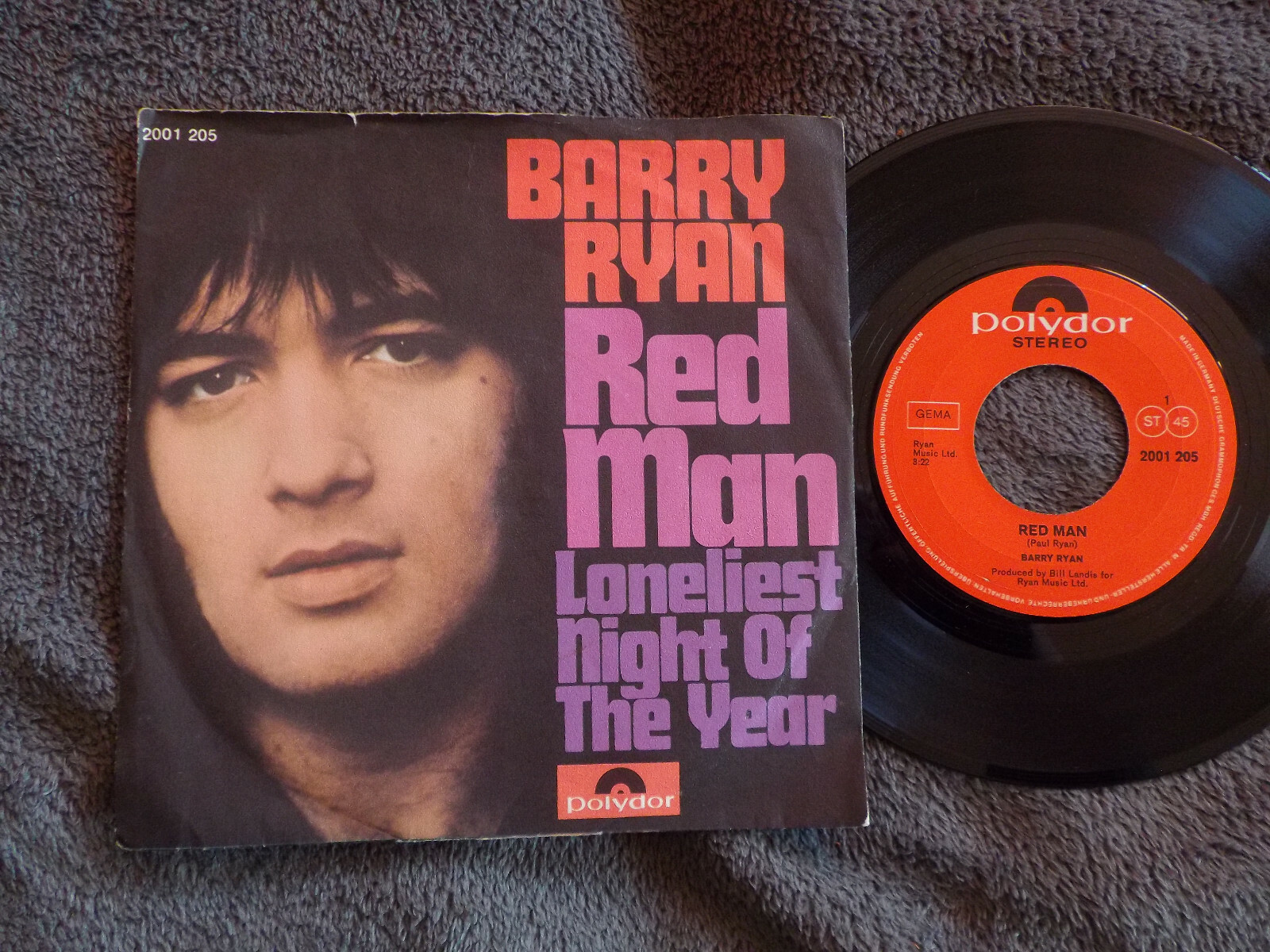 Barry Ryan – Red Man / Loneliest Night of the Year (Polydor, 1971)