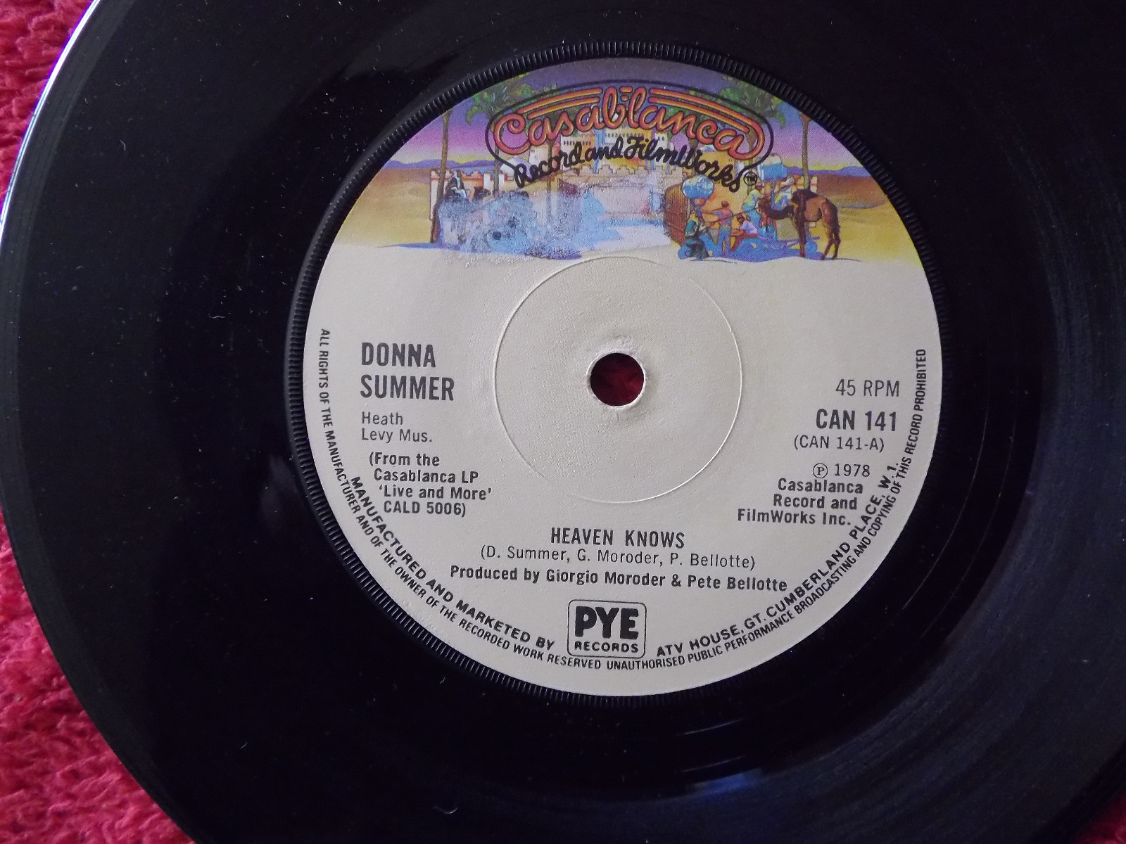 Donna Summer – Heaven knows / Only one man | Casablanca / Pye Records, CAN 141 (1978)