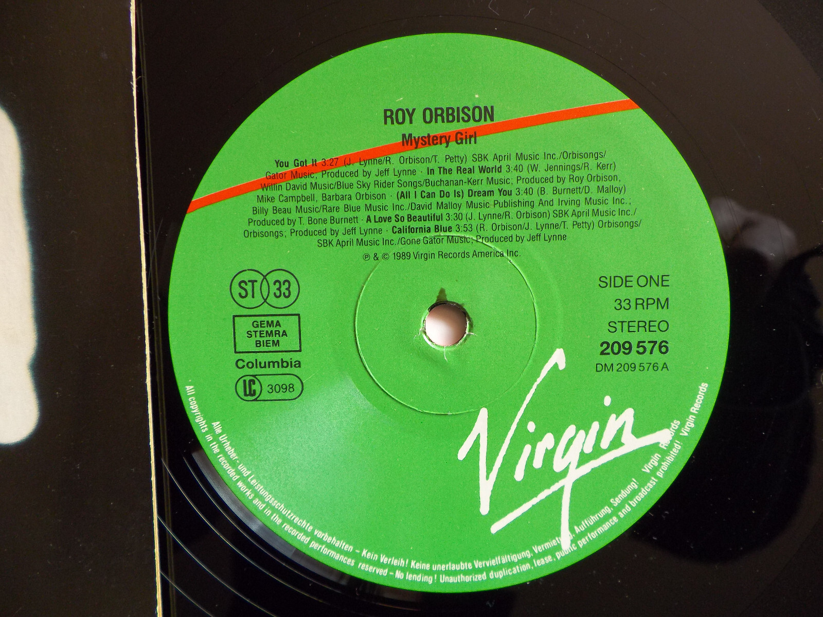 Roy Orbison – Mystery Girl | Virgin Records | LP, 1989, Bild 2
