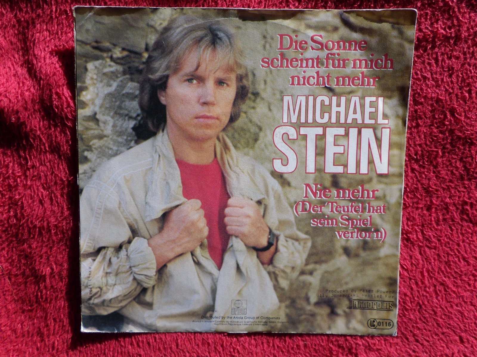 Michael Stein – Die Sonne scheint für mich nicht mehr / Nie mehr · Ariola 106 496 · 7″-Single, Bild 2