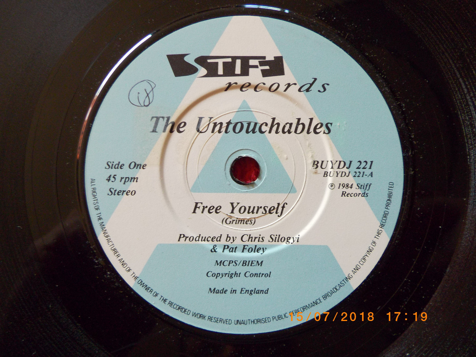 The Untouchables – Free Yourself / Lebanon | Stiff Records BUYDJ 221