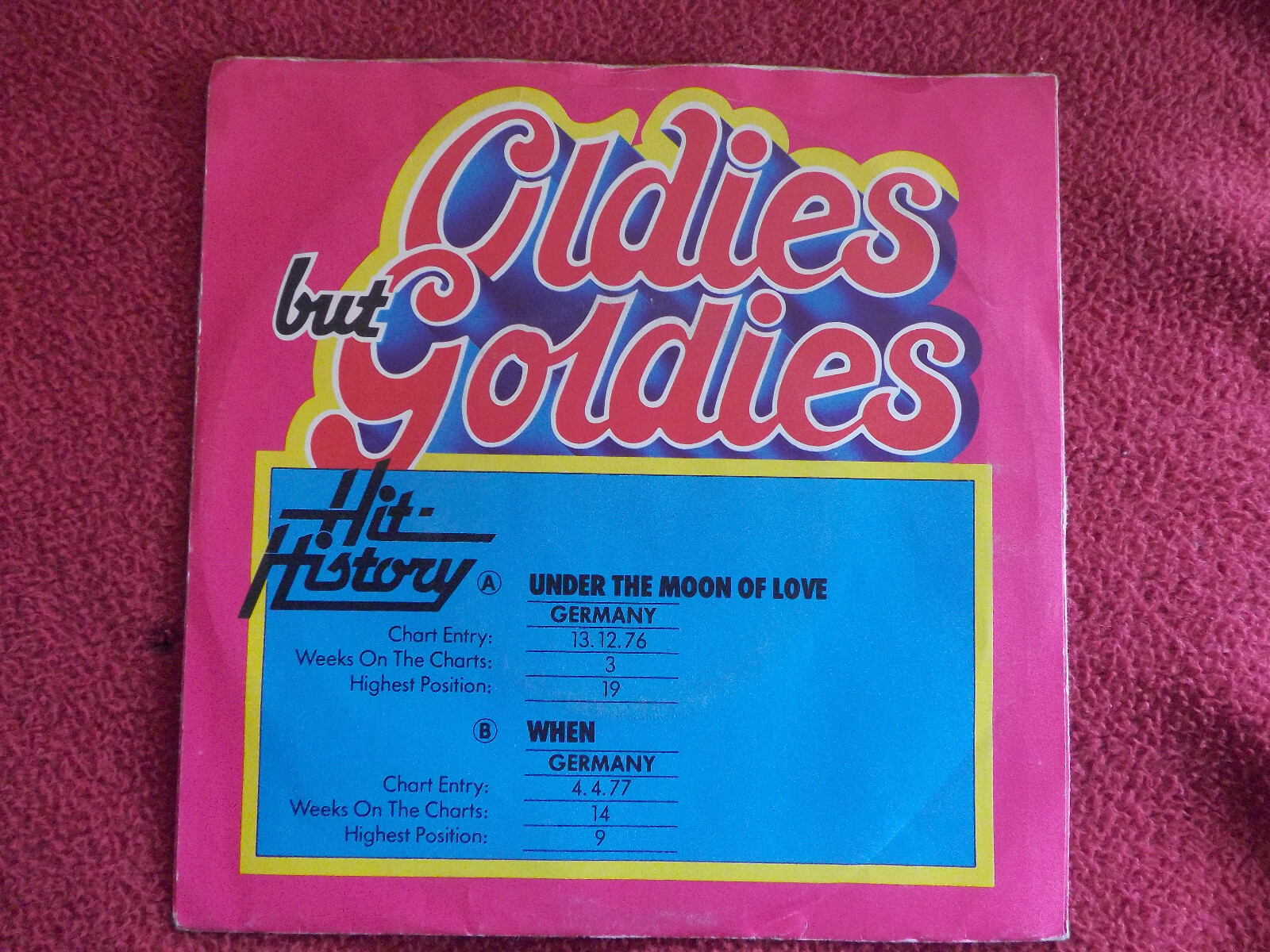 Showaddywaddy – Under the Moon of Love / When – Strand Records 6.12703, Bild 2