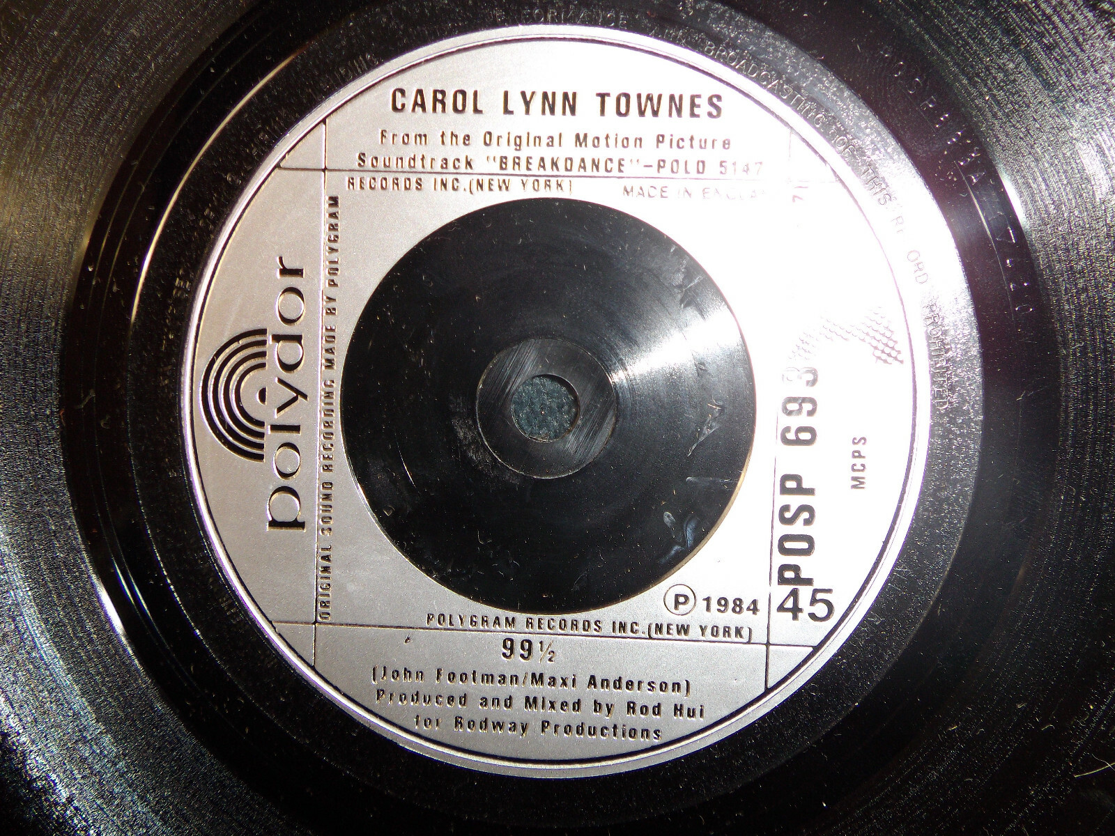 Carol Lynn Townes / Chris Taylor & David Storrs – 99 1/2 / Reckless (Polydor, Single)