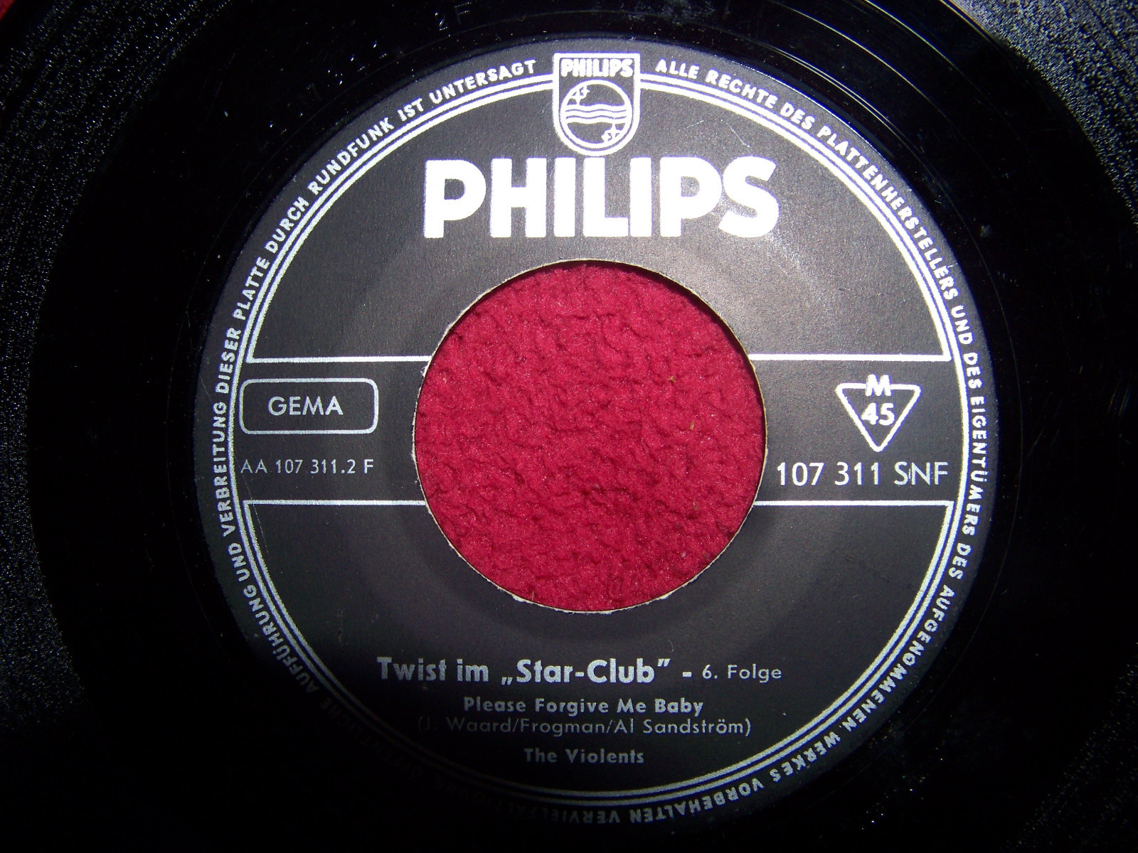 Jerry Williams & The Violents – Do it over again / Please forgive me baby (Philips, 45 U/min), Bild 2