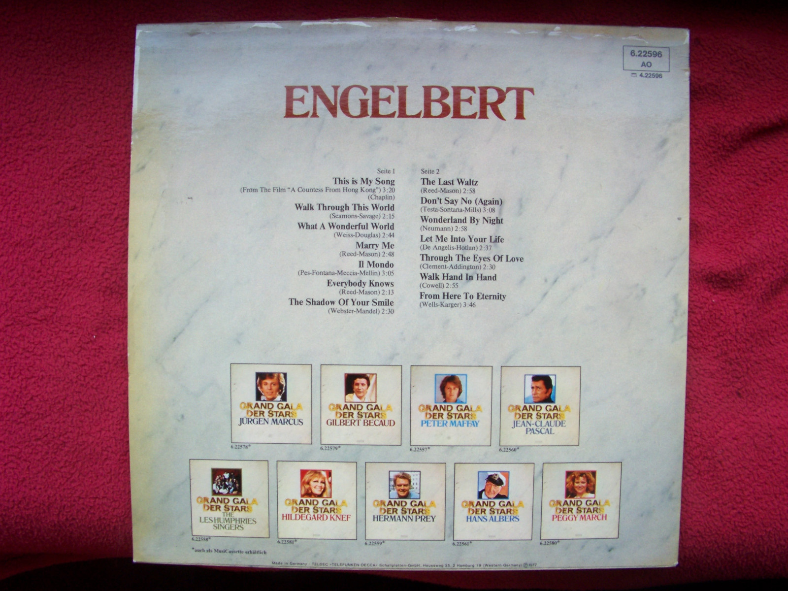Engelbert – Grand Gala der Stars | Decca LP, Deutschland 1976, Bild 2
