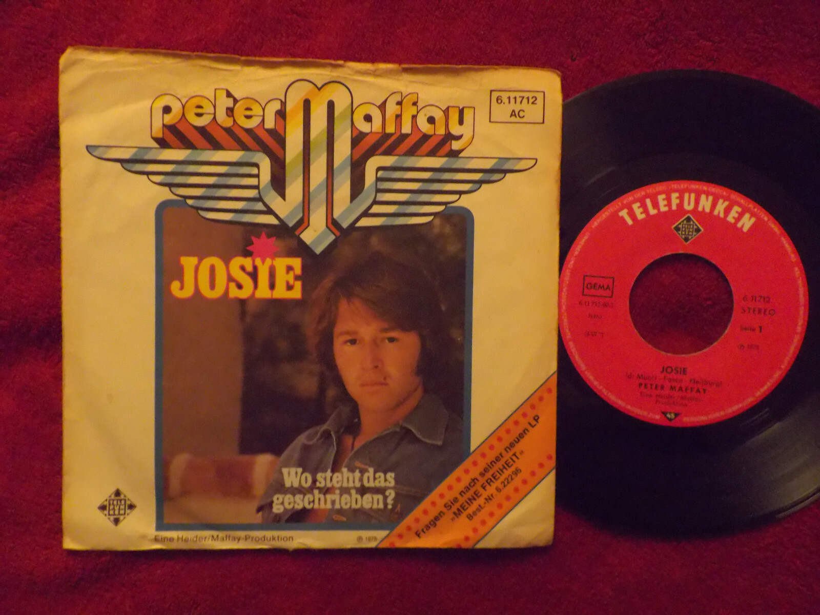 Peter Maffay – Josie / Wo steht das geschrieben? (Telefunken, 1975)