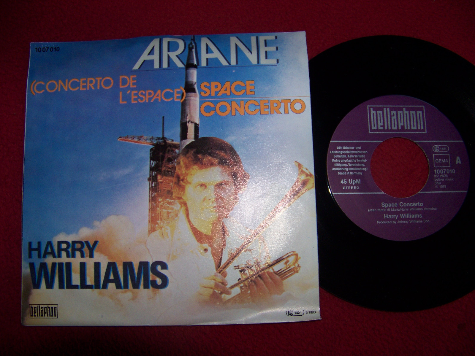 Harry Williams – Space Concerto / Ariane | Bellaphon 1007010, Deutschland 1979
