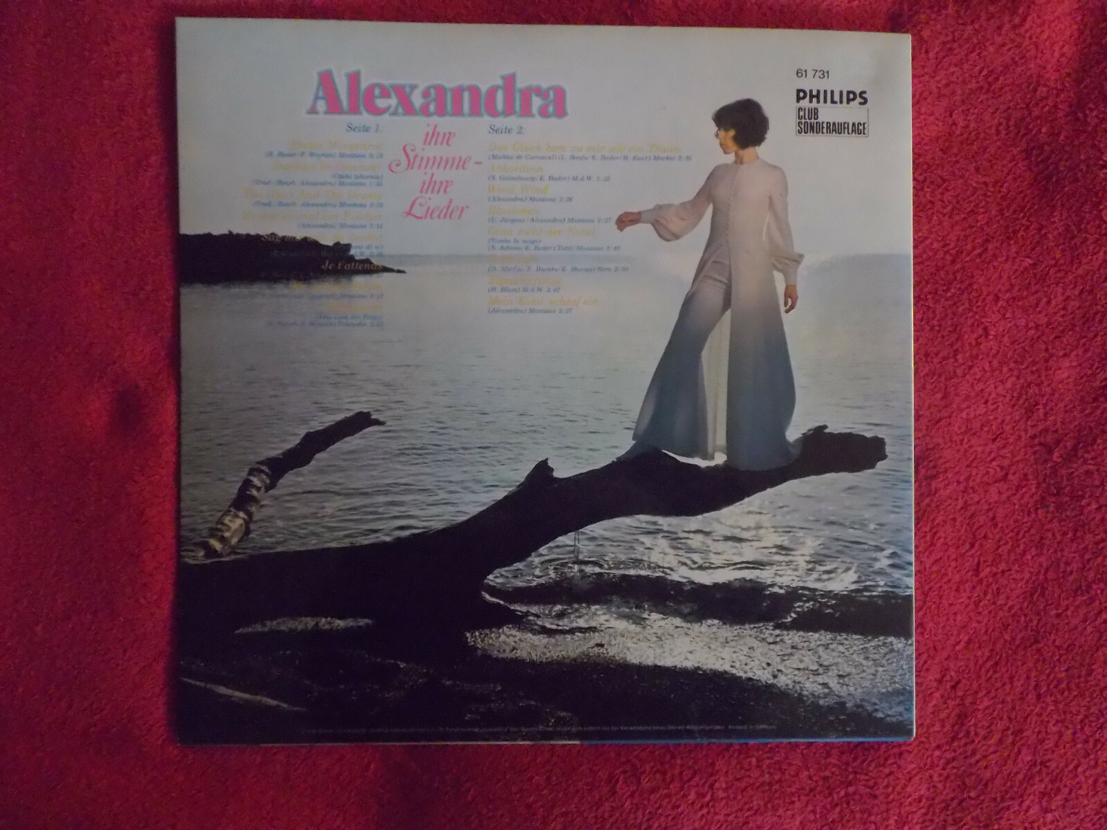 Alexandra – Ihre Stimme -- Ihre Lieder | Philips Records 61 731, Club-Sonderauflage, Bild 3