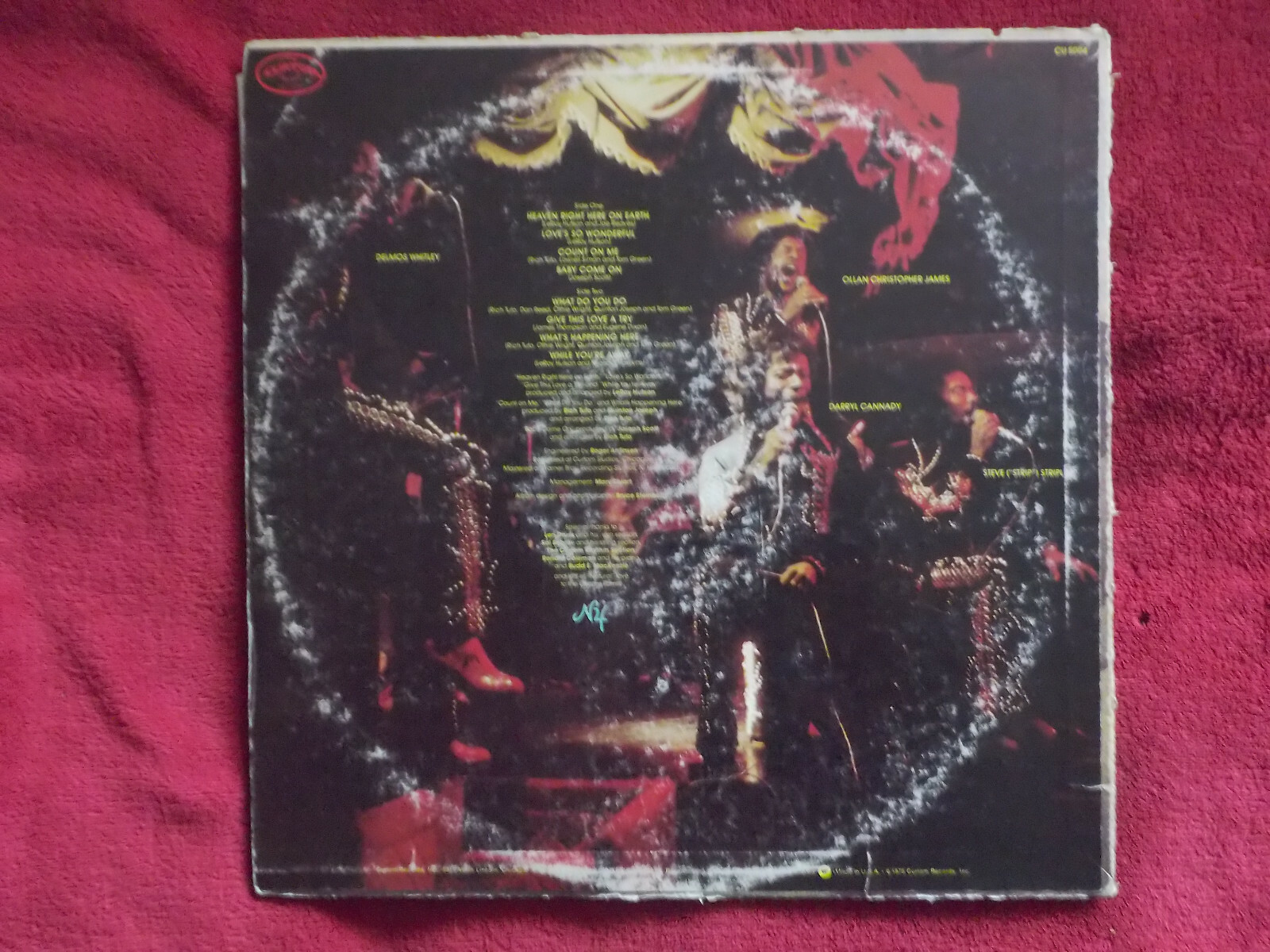 Natural Four – Heaven Right Here on Earth | Curtom CU 5004, LP 1975, Bild 2