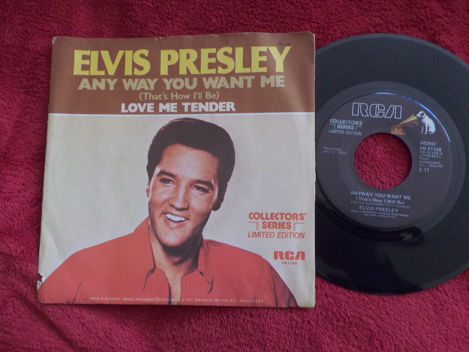 Elvis Presley – Any way you want me / Love me tender (RCA Records, PB-11108)