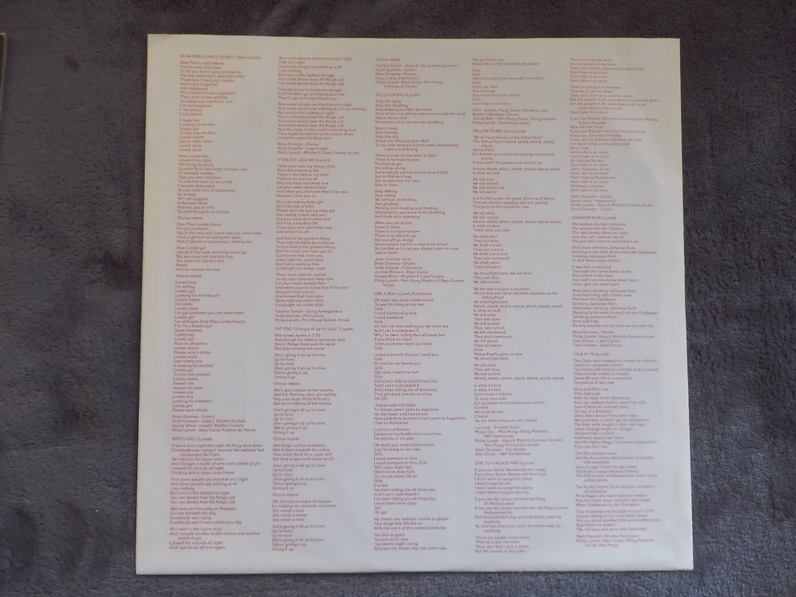 Philip Lynott – Solo in Soho (Vertigo, 1980), Bild 3