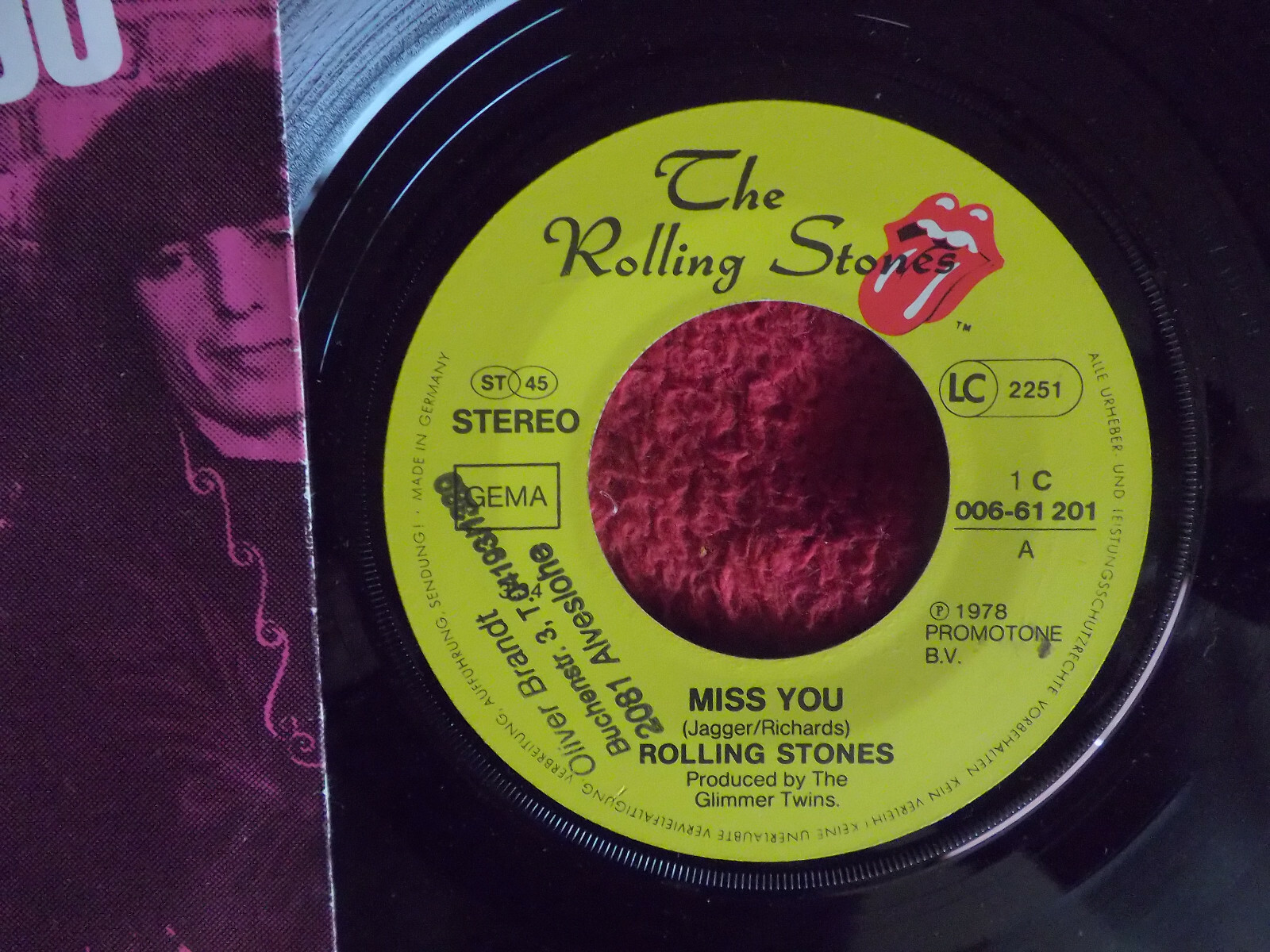 The Rolling Stones – Miss You / Far Away Eyes (7″-Single), Bild 2