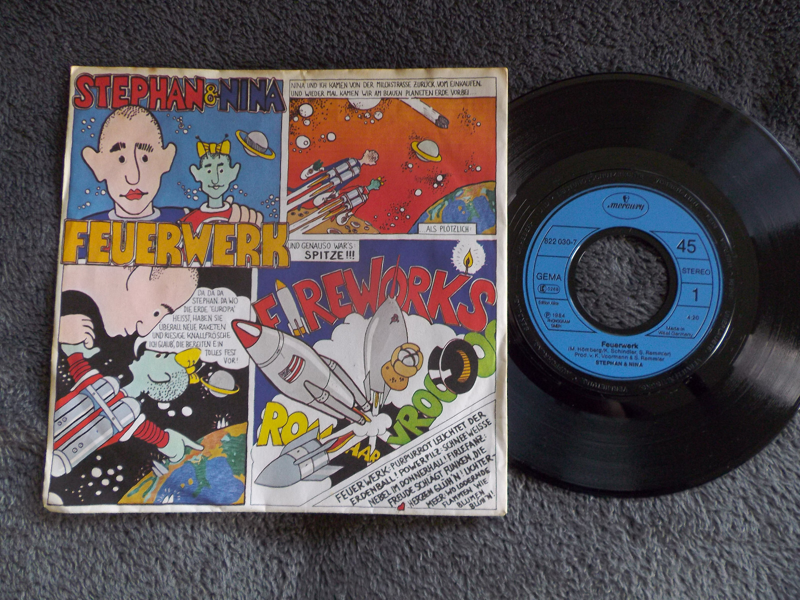 Stephan & Nina – Feuerwerk / Fireworks (Mercury 45, 1984)