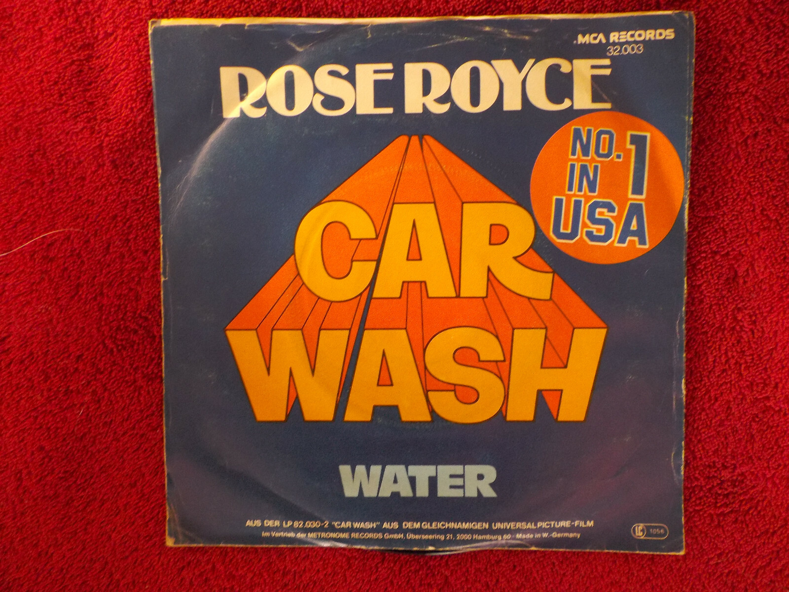 Rose Royce – Car Wash / Water | deutsche 7″-Single, Bild 2