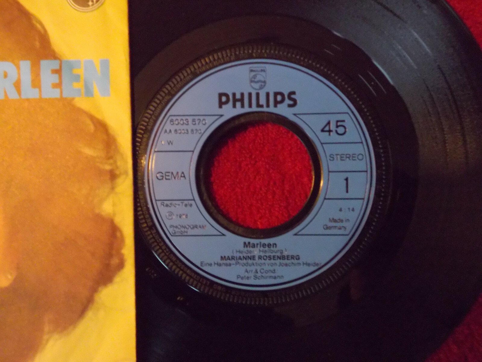 Marianne Rosenberg – Marleen / Wieder zusammen (Philips Records, 7″-Single), Bild 2